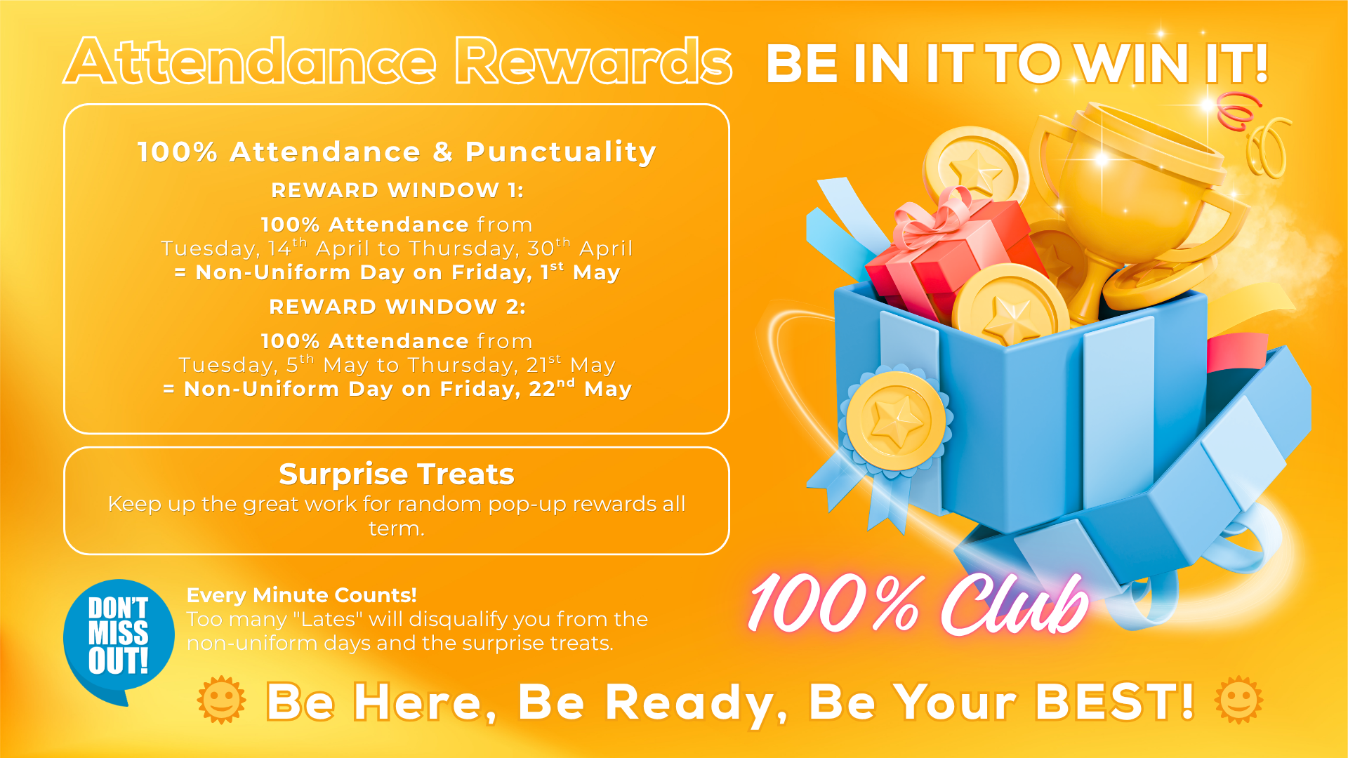 Attendance Rewards Attendance Rewards Summer 1 2026 2026